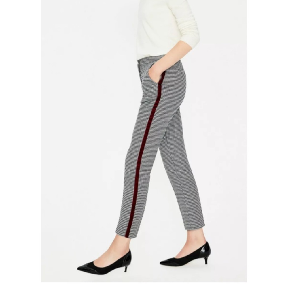 BODEN BRITISH TWEED WOOL HOUNDSTOOTH TROUSERS
